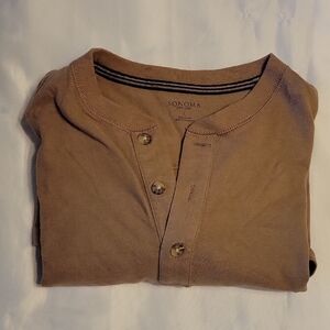 Sonoma Beige Button-Up Top, Large